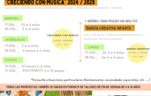 ¡NUEVO!2024 – 2025 HORARIO Creciendo con Música