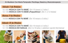 OCTUBRE. Talleres de Fin de Semana